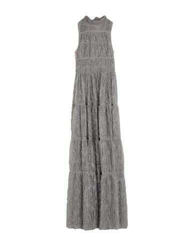 Elisabetta Franchi Red Carpet Woman Maxi Dress Light Grey Size 2 Polyester