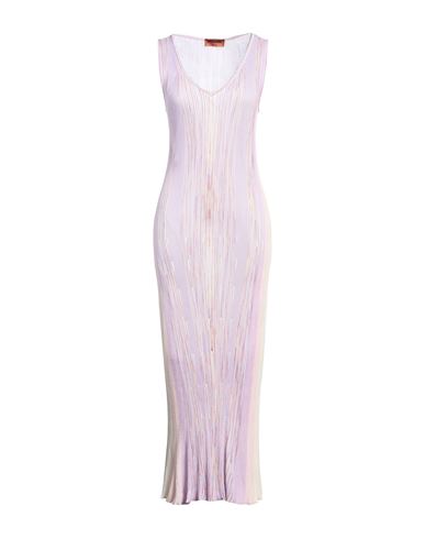Missoni Woman Maxi Dress Lilac Size 10 Viscose, Cotton, Polyamide