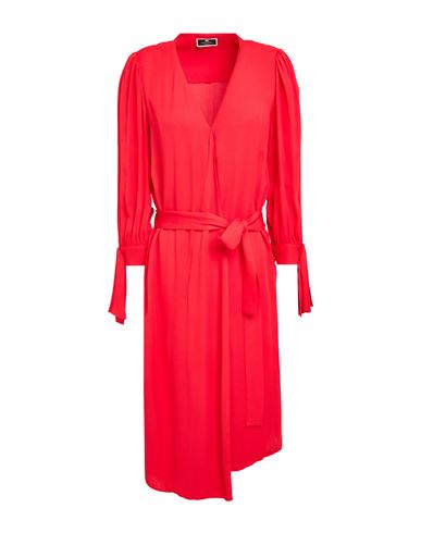 Elisabetta Franchi Woman Midi Dress Red Size 6 Viscose In Red