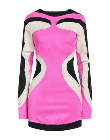 Lança Perfume Woman Mini Dress Fuchsia Size L Polyamide, Elastane In Pink