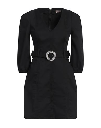 Liu •jo Woman Mini Dress Black Size 8 Cotton, Polyester, Elastane In Black