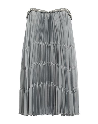Elisabetta Franchi Woman Mini Dress Grey Size 8 Polyester In Grey