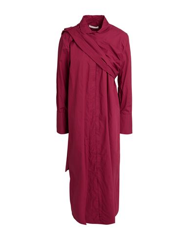 Katerin Theys Woman Midi Dress Burgundy Size 6 Cotton In Red