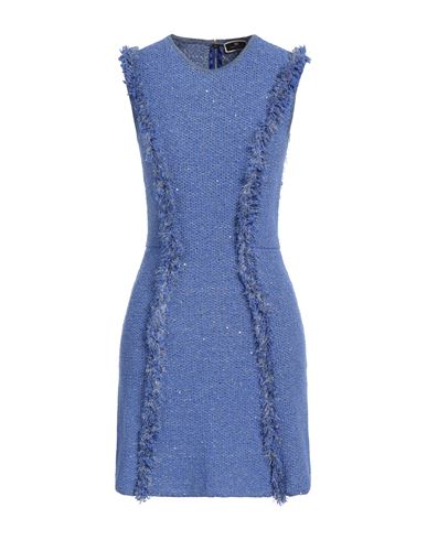 Elisabetta Franchi Woman Mini Dress Light Blue Size 4 Cotton, Acrylic, Polyester, Polyamide In Blue