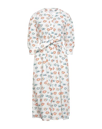 Max Mara Woman Midi Dress White Size 10 Cotton