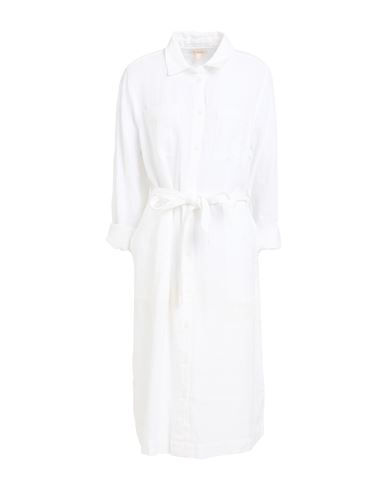 Barbour Woman Midi Dress White Size 8 Linen