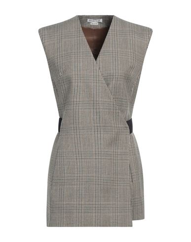 Alessandro Vigilante Woman Mini Dress Military Green Size 8 Virgin Wool In Green