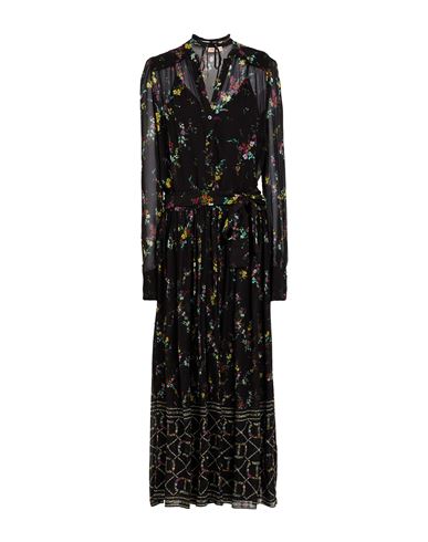 Twinset Woman Midi Dress Black Size 4 Polyester In Black