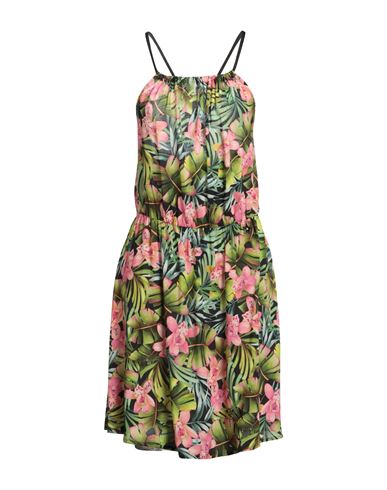Liu •jo Woman Mini Dress Black Size M Viscose, Polyester In Green