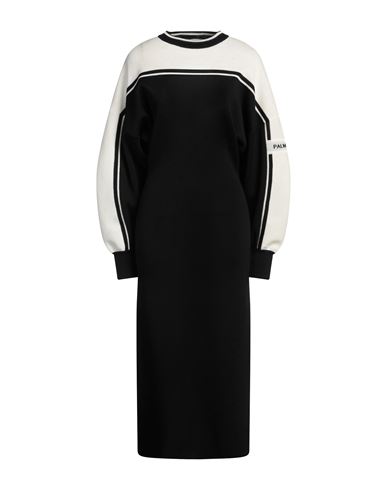 Shop Palm Angels Woman Midi Dress Black Size L Wool