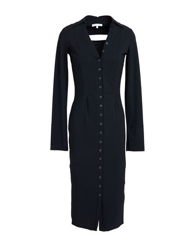 PATRIZIA PEPE PATRIZIA PEPE WOMAN MIDI DRESS BLACK SIZE 8 POLYAMIDE, ELASTANE 