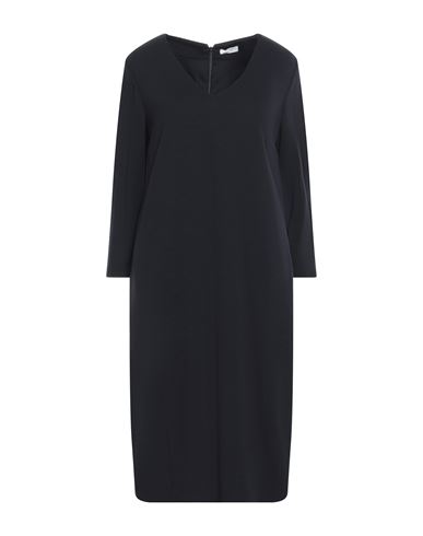 Peserico Woman Midi Dress Navy Size 6 Viscose, Virgin Wool, Polyamide