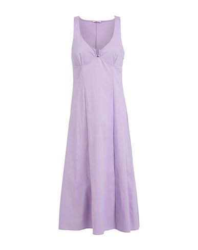 PATRIZIA PEPE PATRIZIA PEPE WOMAN MIDI DRESS LILAC SIZE 8 COTTON, POLYAMIDE, ELASTANE 