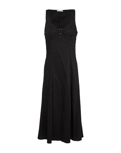 Patrizia Pepe Woman Midi Dress Black Size 2 Cotton, Polyamide, Elastane