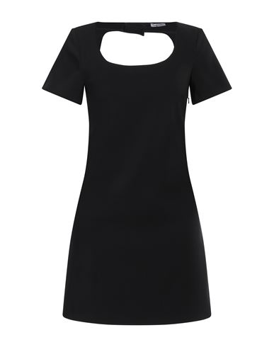PATRIZIA PEPE PATRIZIA PEPE WOMAN MINI DRESS BLACK SIZE 12 POLYESTER, ELASTANE 