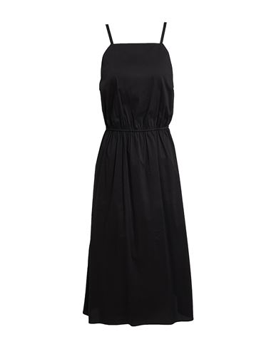 PATRIZIA PEPE PATRIZIA PEPE WOMAN MIDI DRESS BLACK SIZE 10 COTTON, POLYAMIDE, ELASTANE 
