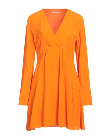 PATRIZIA PEPE PATRIZIA PEPE WOMAN MINI DRESS ORANGE SIZE 6 VISCOSE 