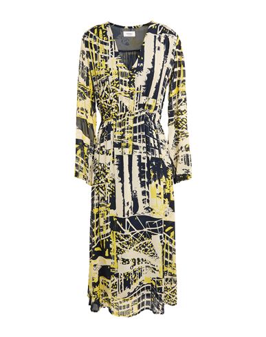 Ottod'ame Woman Midi Dress Light Grey Size 10 Viscose In Grey
