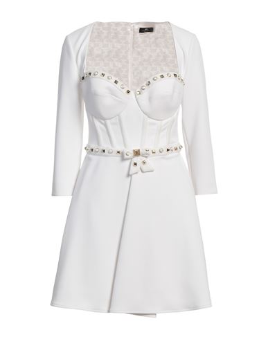 Elisabetta Franchi Woman Mini Dress White Size 8 Polyester, Elastane In White