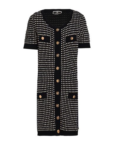 Shop Elisabetta Franchi Woman Mini Dress Black Size 4 Viscose, Cotton, Polyamide, Polyester, Elastane