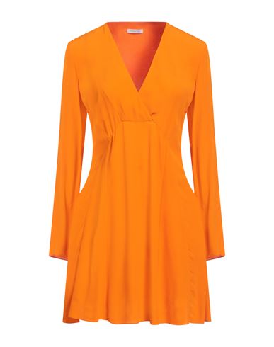 PATRIZIA PEPE PATRIZIA PEPE WOMAN MINI DRESS ORANGE SIZE 4 VISCOSE 