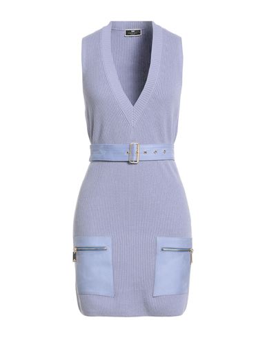 Elisabetta Franchi Woman Mini Dress Purple Size 2 Viscose, Acrylic, Polyester, Elastane In Blue