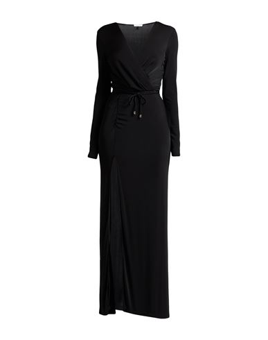 PATRIZIA PEPE PATRIZIA PEPE WOMAN MAXI DRESS BLACK SIZE 1 VISCOSE, ELASTANE 