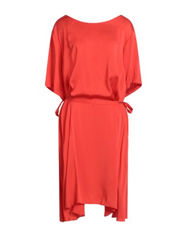 Aspesi Woman Midi Dress Tomato Red Size 4 Viscose In Red