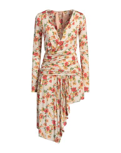 N°21 Woman Midi Dress Beige Size 4 Viscose, Elastane In Beige
