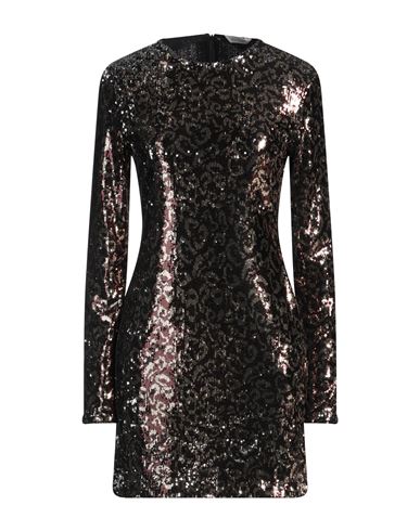Palm Angels Woman Mini Dress Dark Brown Size L Polyester In Brown