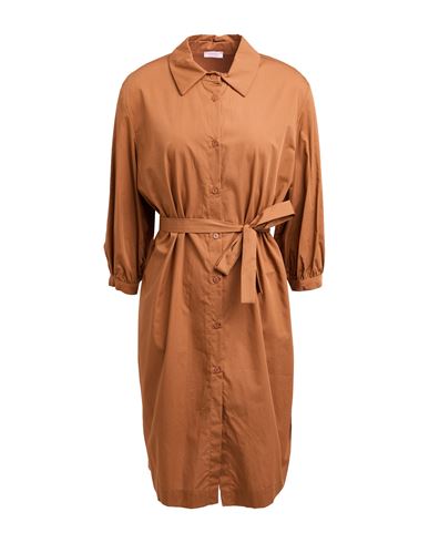 Rossopuro Woman Mini Dress Tan Size M Cotton