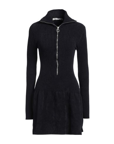 PHILOSOPHY DI LORENZO SERAFINI PHILOSOPHY DI LORENZO SERAFINI WOMAN MINI DRESS NAVY SIZE 8 VISCOSE, POLYAMIDE 