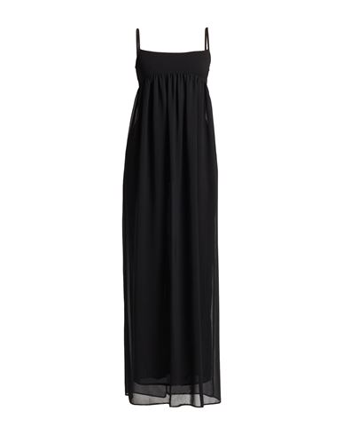 Totême Toteme Woman Maxi Dress Black Size L Polyester, Viscose, Elastane