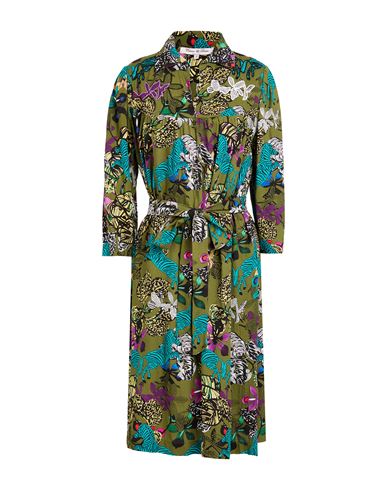 Connor & Blake Woman Midi Dress Military Green Size S Viscose