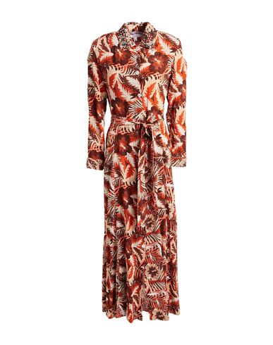 Connor & Blake Woman Maxi Dress Rust Size Xl Viscose In Red