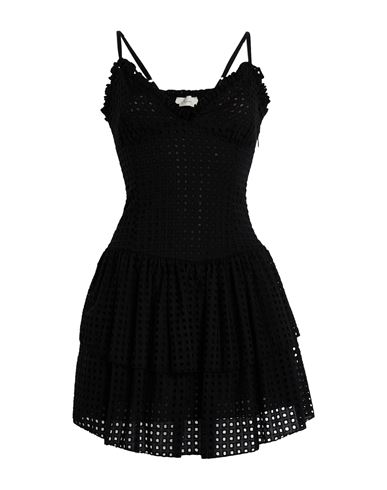 Souvenir Woman Mini Dress Black Size S Cotton