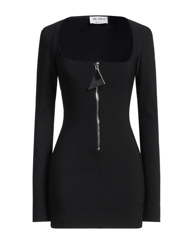Attico Mini Dress With Deep V-neck In Black