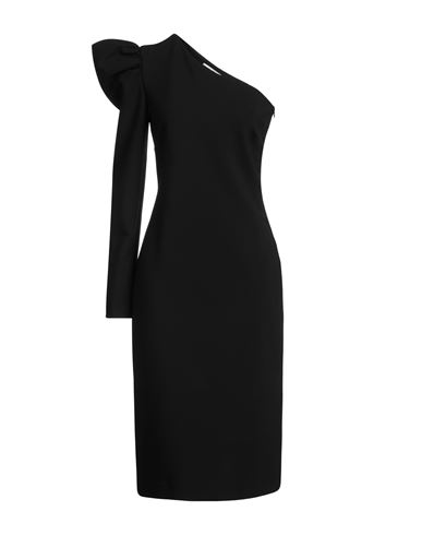 Shop Max Mara Woman Midi Dress Black Size 8 Viscose, Polyamide, Elastane