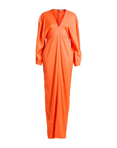 Ferragamo Woman Maxi Dress Orange Size 8 Viscose, Elastane In Orange