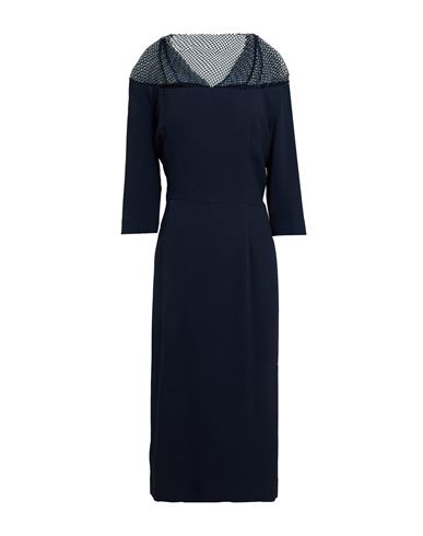 Clips Woman Midi Dress Navy Size 12 Viscose, Acetate, Elastane
