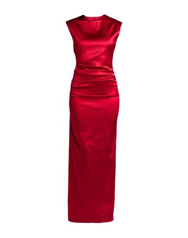 Max Mara Woman Maxi Dress Red Size 10 Acetate, Polyamide, Elastane