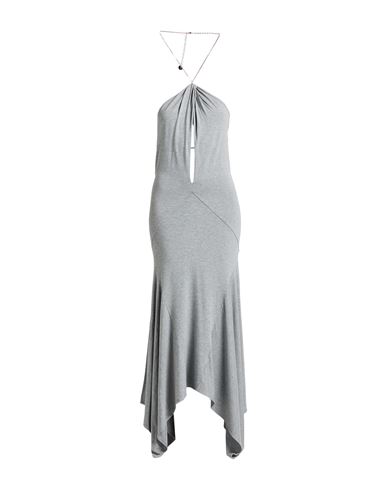 Attico The  Woman Midi Dress Grey Size 6 Viscose, Elastane
