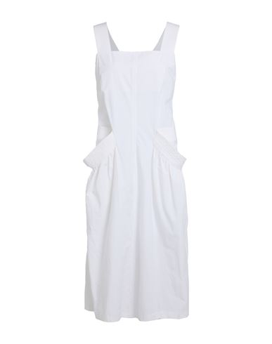Shop Low Classic Woman Midi Dress White Size L Polyester, Nylon