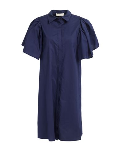 Corte Dei Gonzaga Woman Midi Dress Navy Size 10 Cotton