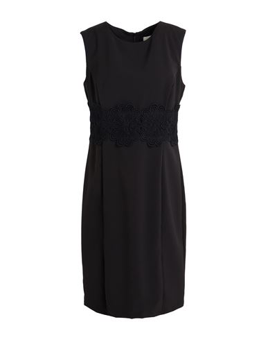 Shop Corte Dei Gonzaga Woman Midi Dress Black Size 10 Polyester, Elastane