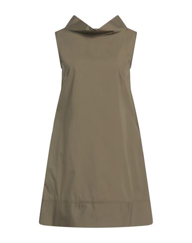 Rossopuro Woman Mini Dress Military Green Size Xs Cotton