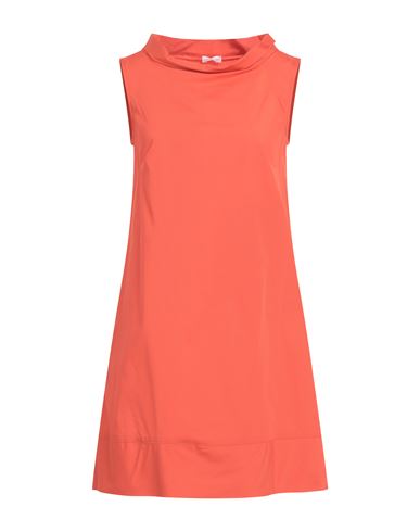 Rossopuro Woman Mini Dress Orange Size Xs Cotton