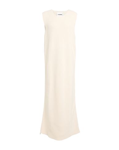 Jil Sander + Woman Midi Dress Ivory Size 4 Cotton