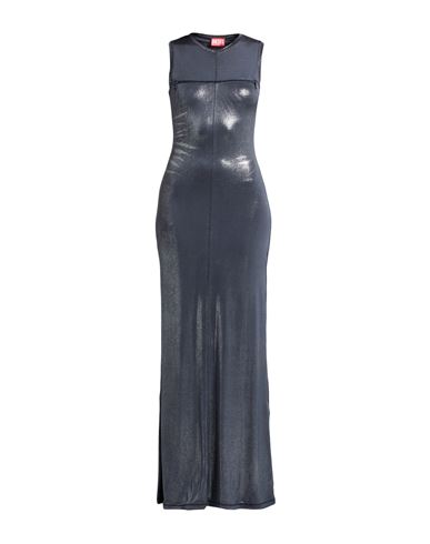 Shop Diesel Woman Maxi Dress Navy Size L Acetate, Elastane