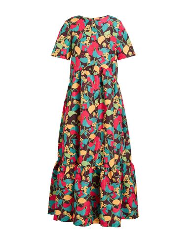 La Doublej La Double J Woman Maxi Dress Dark Brown Size M Polyester In Brown